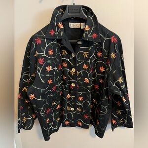 Vintage life style woman embroidered Shacket plus size 3X Cottagecore